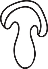 simple hand-drawn mushroom