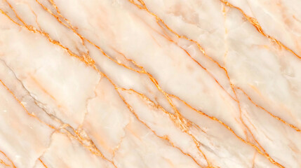 Beige and Off White Marble Texture with Golden Veins Diagonal Pattern Background