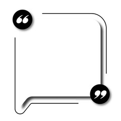 Bubble testimonial banner empty speech balloon for social media post, quote, text box vector