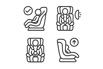 Instructions for using child car seat safety features at a family vehicle inspection event in a community center