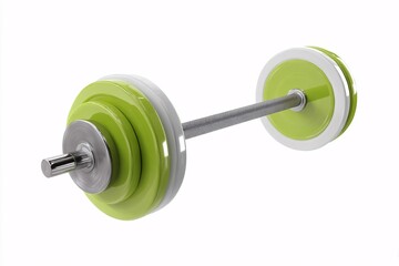 3D squat barbell with weights rendered on white, with a cartoon-like plastic design.