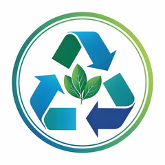 Recycle energy illustration background isolated white 