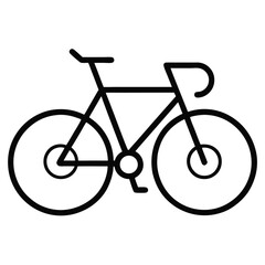 Fototapeta premium bicycle outline icon vector isolated on white background