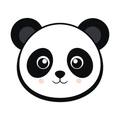 panda bear cartoon Vector icon isolated on white background