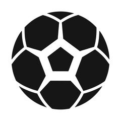 Obraz premium soccer ball black and white Vector icon isolated on white background