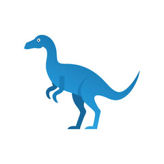 theropod spinosaurid dinosaur icon isolated on white background