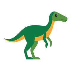 theropod spinosaurid dinosaur illustration Vector icon isolated on white background