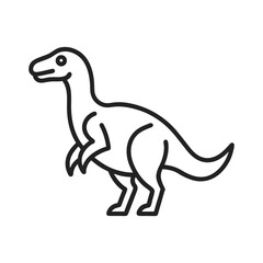 Fototapeta premium theropod spinosaurid dinosaur illustration Vector icon isolated on white background