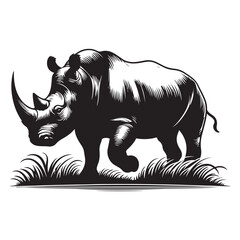 Obraz premium rhino on white background