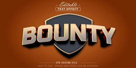 Editable text effects, elegant bounty embossed font.