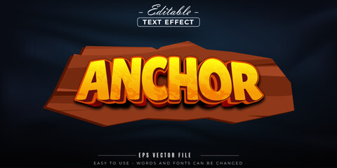 Anchor text, editable text effects.