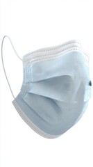 Light Blue Disposable Face Mask with Elastic Earloops