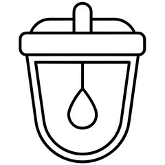 Medical Sample Jar Icon Vector