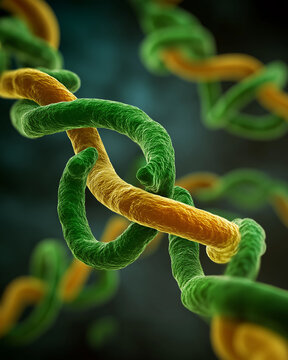 Bacillus cereus bacteria illness  symptom. Toxin heat. Molecular diagram of Bacillus heat-stable toxin illustration
