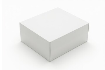 White shoe box isolated on white with clipping path