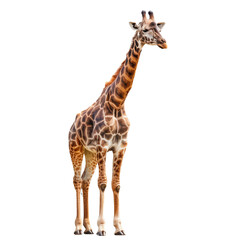 Obraz premium Giraffe Isolated on Transparent Background. PNG. Generated AI. 