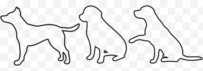 dog silhouette vector illustration element eps 10