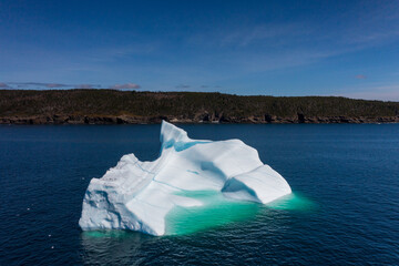 Iceberg of Icebergs at Newfoundland drifted from Greenland in summertime.