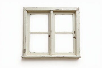 Obraz premium Real vintage house window frame isolated on white background