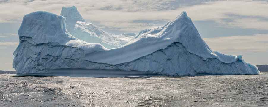 Iceberg of Icebergs at Newfoundland drifted from Greenland in summertime.
