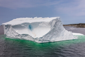Iceberg of Icebergs at Newfoundland drifted from Greenland in summertime.