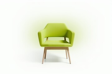 Fototapeta premium Green color chair, modern designer, chair isolated on white background.