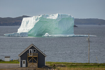 Iceberg of Icebergs at Newfoundland drifted from Greenland in summertime.