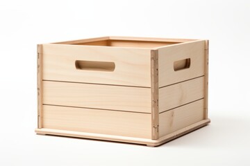 Wooden storage box for organizing personal items and crafts in home settings
