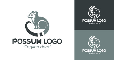 Fototapeta premium Unique and Professional Possum Logo Design for Digital and Print Branding