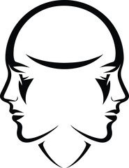 Symmetrical Silhouette Logo – Clean & Professional Branding. 