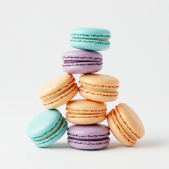 Obraz premium Stack of Colorful Pastel Macarons