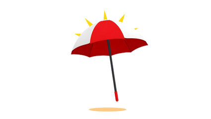  Umbrella Hiding Sun PNG &ndash; Summer Shade Clipart with Transparent Background for Weather & Sun Protection Designs
