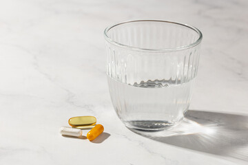 Pills and glass of water