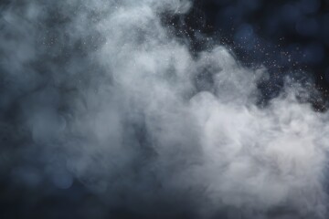 Fototapeta premium Dynamic fog formation nature abstract image dark environment close-up view atmospheric concept