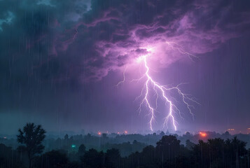Fototapeta premium lightning in the night