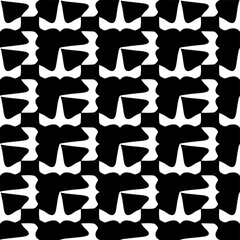 Vector monochrome seamless pattern. Abstract texture for fabric print, card, table cloth, furniture, banner, cover, invitation, decoration, wrapping.seamless repeating pattern.Black and 
white color.