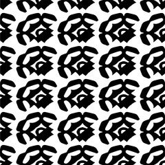Vector monochrome seamless pattern. Abstract texture for fabric print, card, table cloth, furniture, banner, cover, invitation, decoration, wrapping.seamless repeating pattern.Black and 
white color.