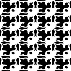 Vector monochrome seamless pattern. Abstract texture for fabric print, card, table cloth, furniture, banner, cover, invitation, decoration, wrapping.seamless repeating pattern.Black and 
white color.