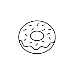 Fototapeta premium Donut icon representing concepts of desserts and sweet treats