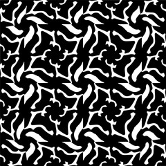 Vector monochrome seamless pattern. Abstract texture for fabric print, card, table cloth, furniture, banner, cover, invitation, decoration, wrapping.seamless repeating pattern.Black and white color.