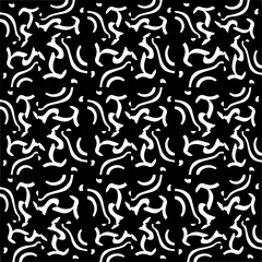 Vector monochrome seamless pattern. Abstract texture for fabric print, card, table cloth, furniture, banner, cover, invitation, decoration, wrapping.seamless repeating pattern.Black and white color.