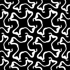 Vector monochrome seamless pattern. Abstract texture for fabric print, card, table cloth, furniture, banner, cover, invitation, decoration, wrapping.seamless repeating pattern.Black and 
white color.