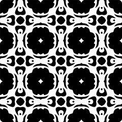 Vector monochrome seamless pattern. Abstract texture for fabric print, card, table cloth, furniture, banner, cover, invitation, decoration, wrapping.seamless repeating pattern.Black and 
white color.