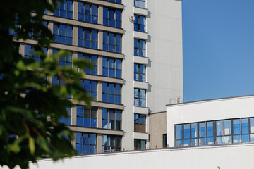 Cityscape, modern buildings on a summer day
