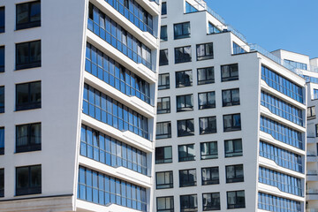 Cityscape, modern buildings on a summer day