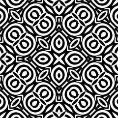 Vector monochrome seamless pattern. Abstract texture for fabric print, card, table cloth, furniture, banner, cover, invitation, decoration, wrapping.seamless repeating pattern.Black and white color.