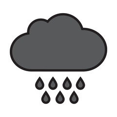 rain cloudly icon