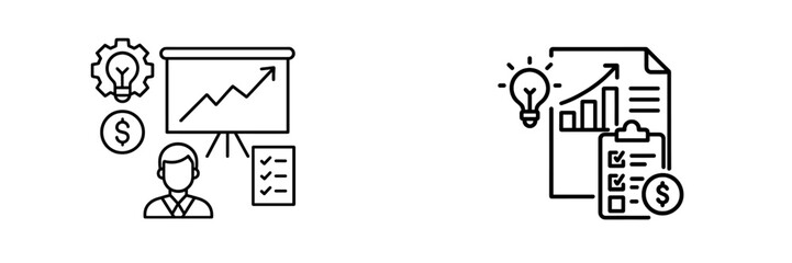 Business strategy session focusing on growth opportunities and financial analysis with charts and checklists