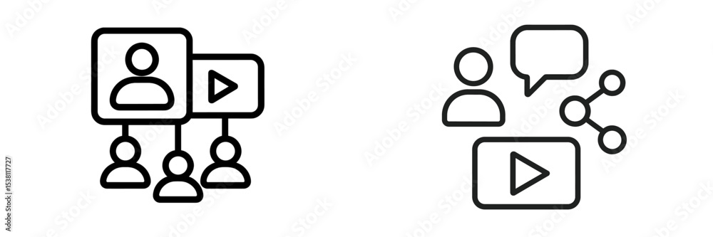 Poster social media network with video sharing and user interactions in a digital workspace setting