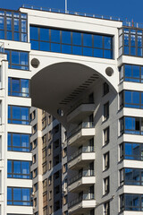 Cityscape, modern buildings on a summer day